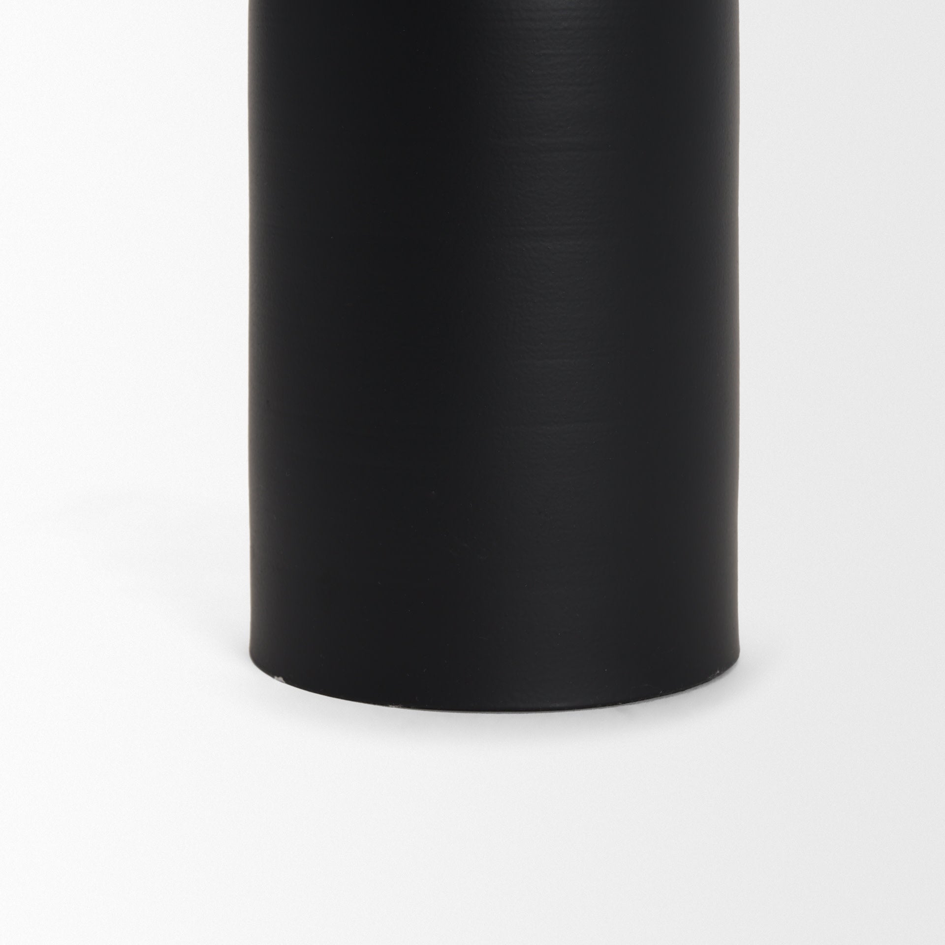 Qamra Short Black Pillar Candle Holder