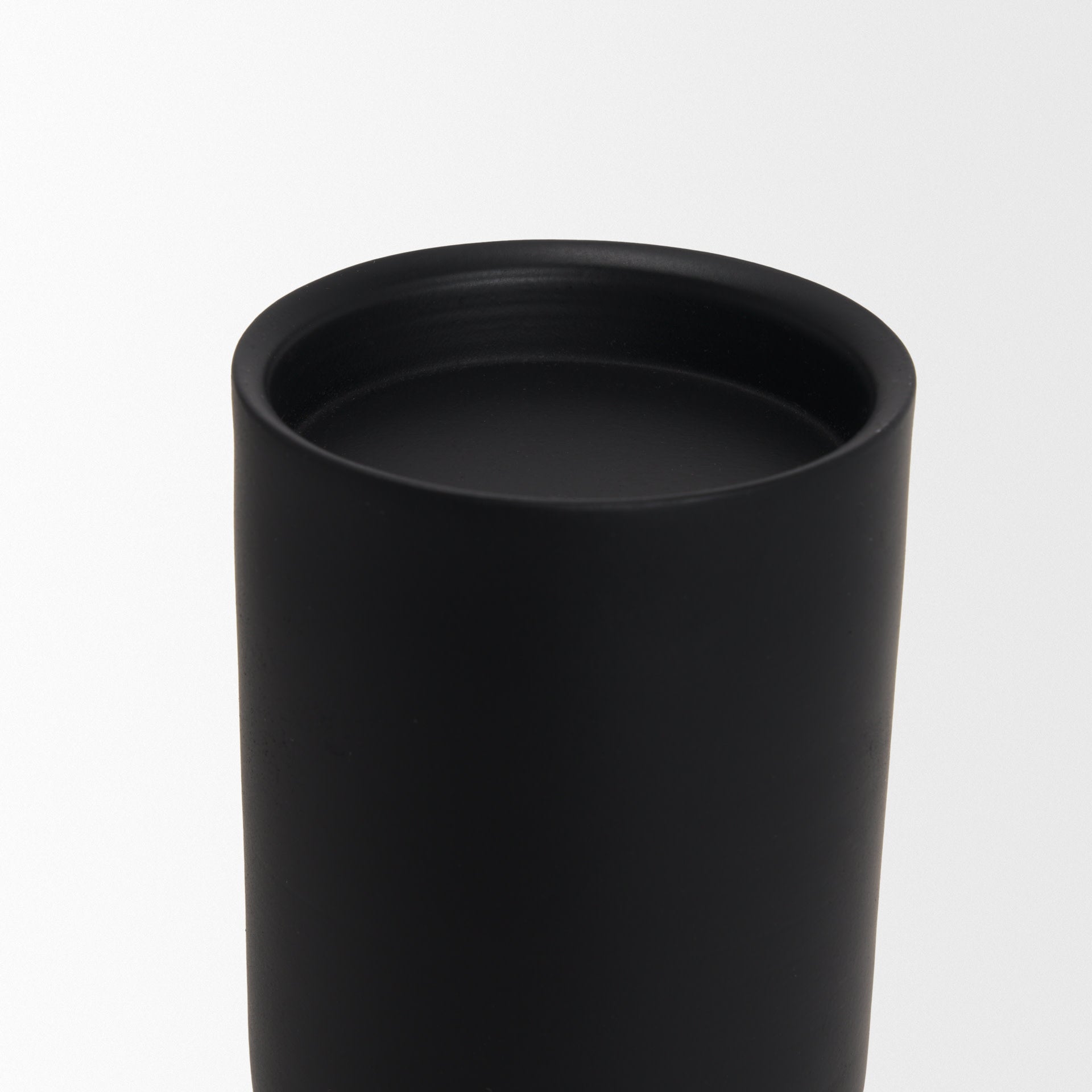 Qamra Medium Black Pillar Candle Holder