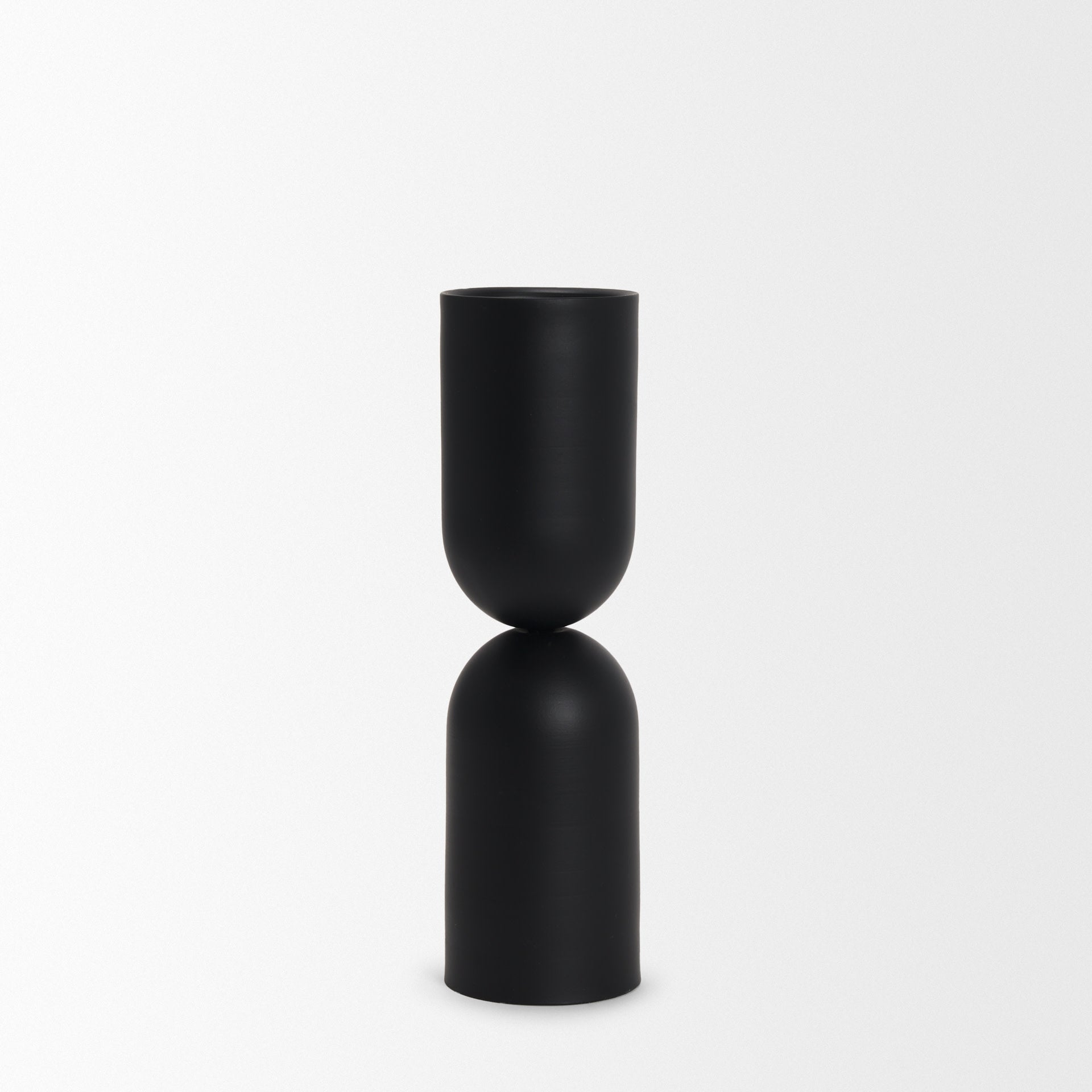 Qamra Tall Black Pillar Candle Holder