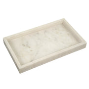 Rectangular White Marble Tray - Large