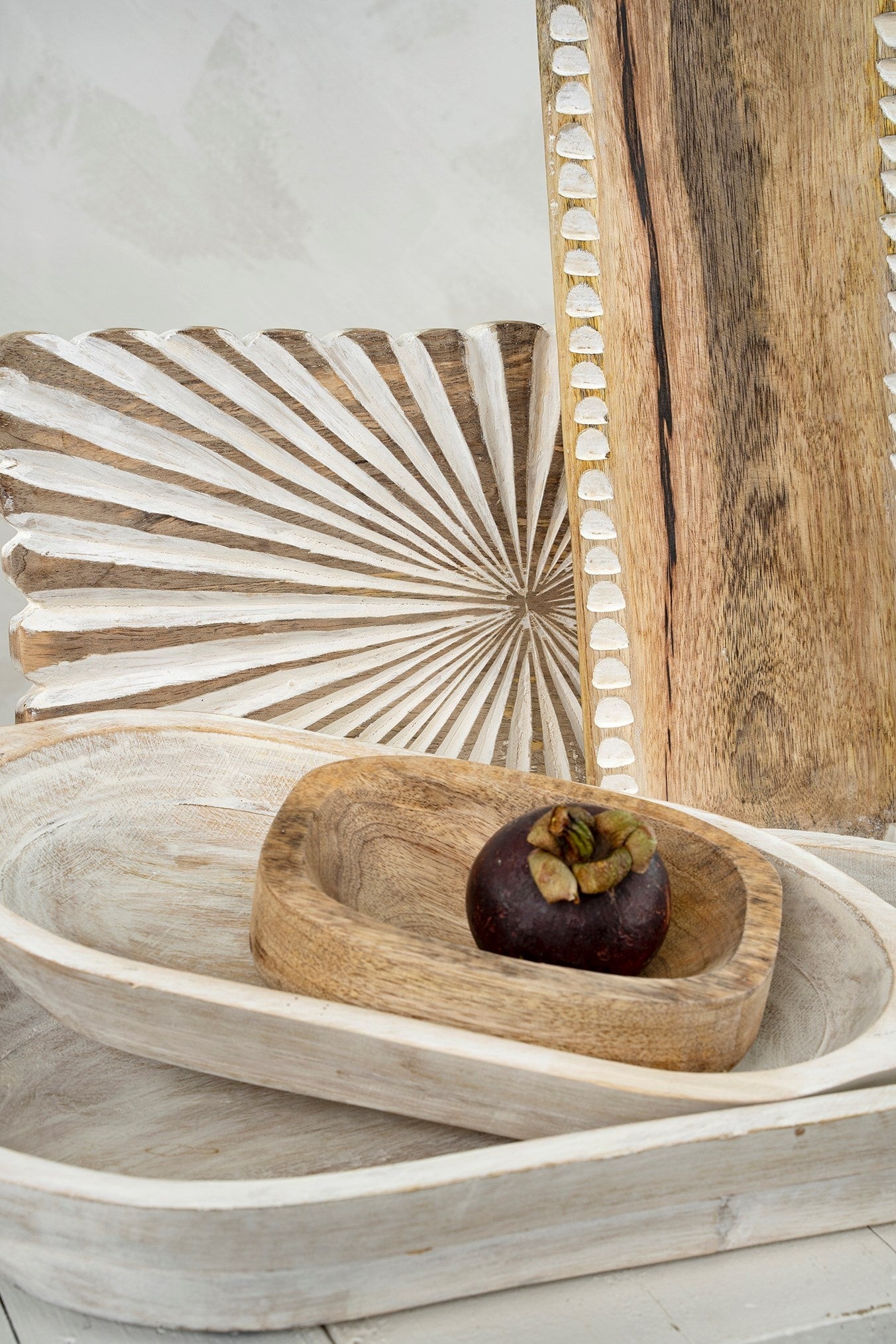 Dahlia Wooden Tray - Rectangle