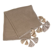 Tassel & Trim Throw - Taupe