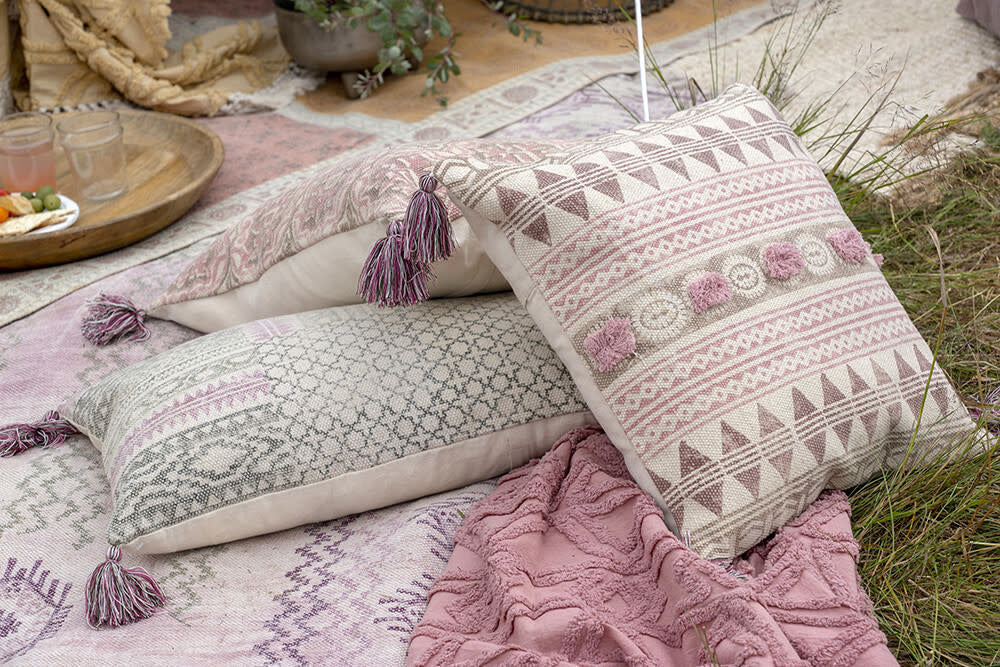 Rosa Block Print Pillow