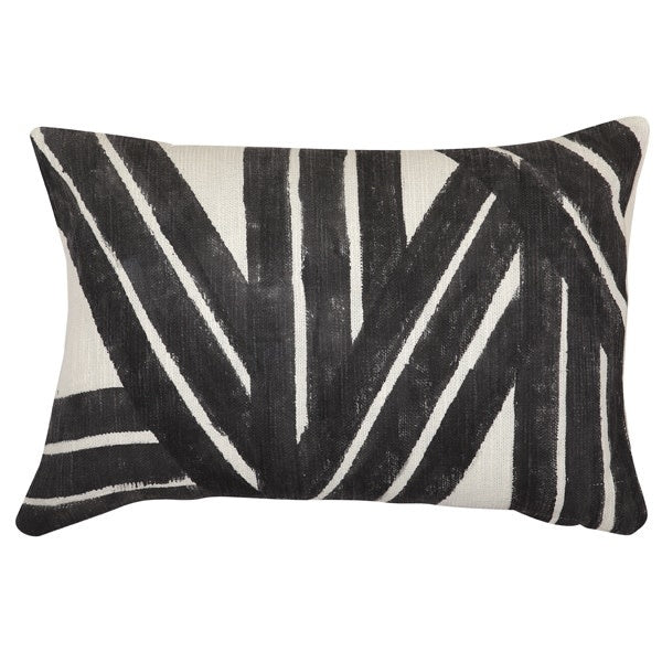 Stripe Sky Cushion, Black - 14x20 inch
