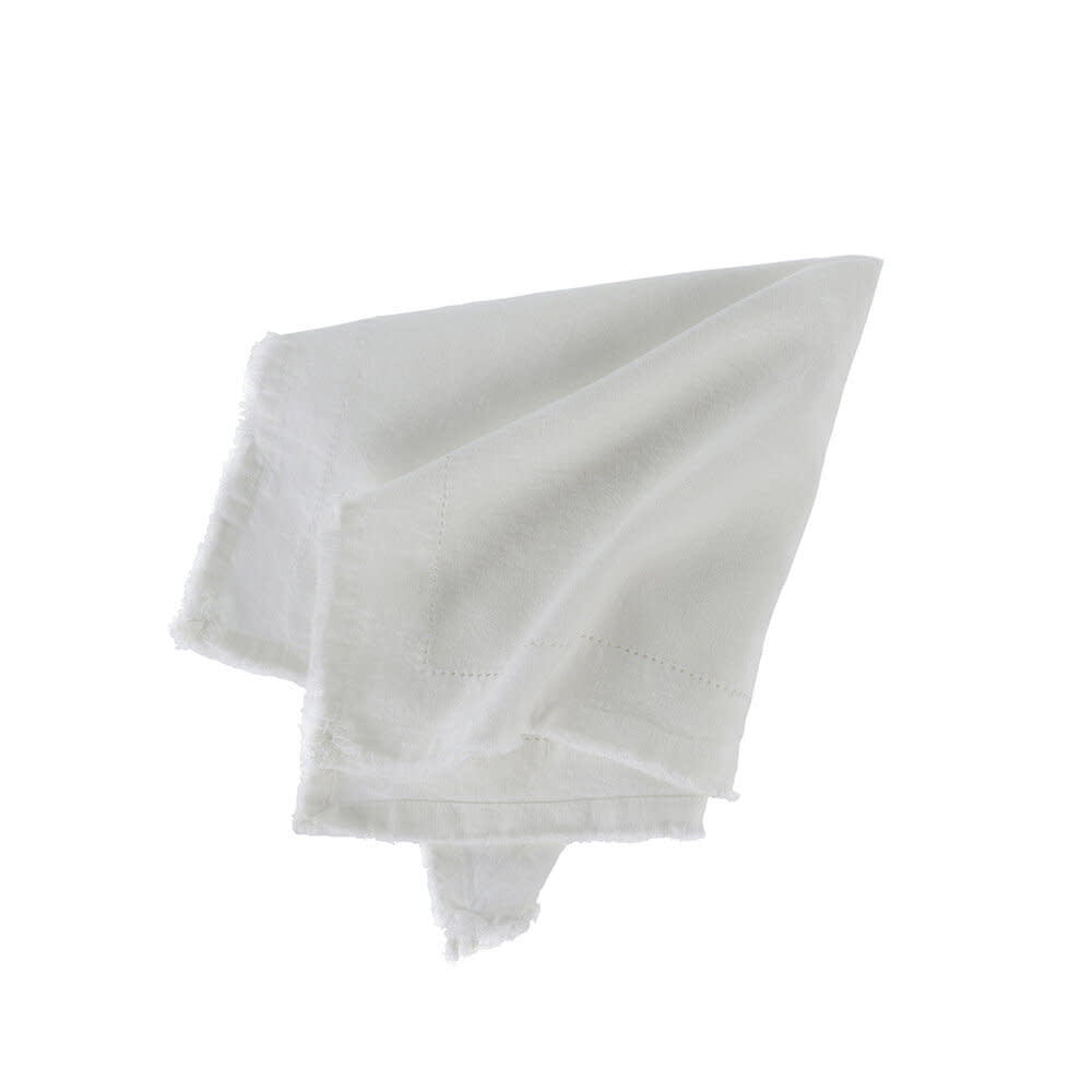 Frayed Edge Napkin - Ivory