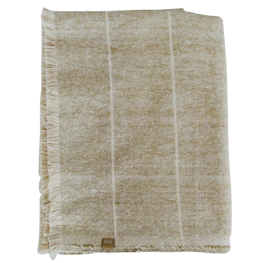 Brushed Mustard Stripe Throw