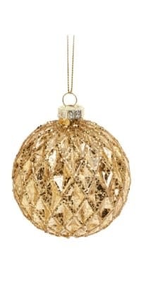 Glass Bauble, Gold