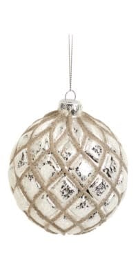 Glass Bauble, Silver