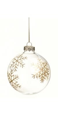 Glass Ball w/Snowflake