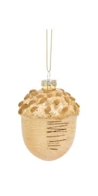 Glass Acorn Ornament, Gold