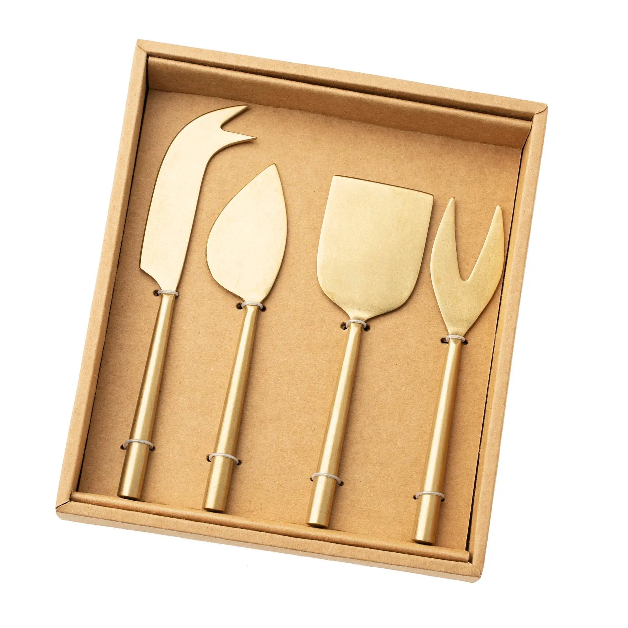 Tides Cheese Knives - Tumbled Gold