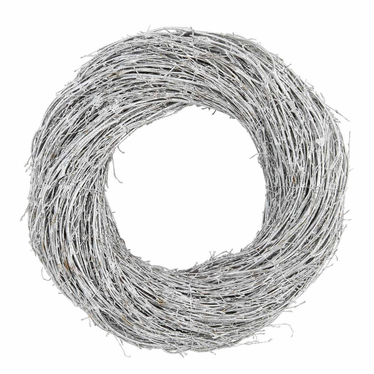 Sparkle Bamboo Wreath - Silver