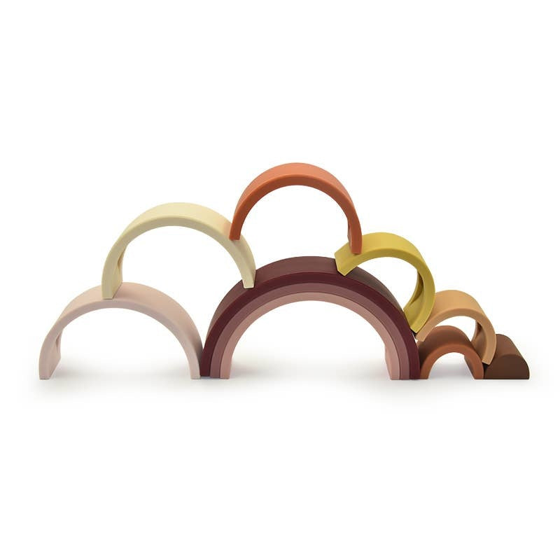 Sedona Silicone Rainbow Teether Stacker