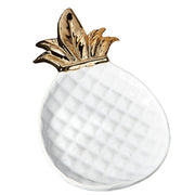 Pineapple Plate - White/Gold - SM