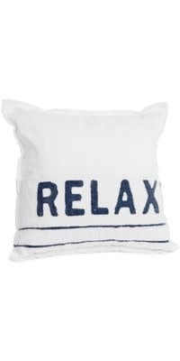 Relax Throw Pillow - White/Navy