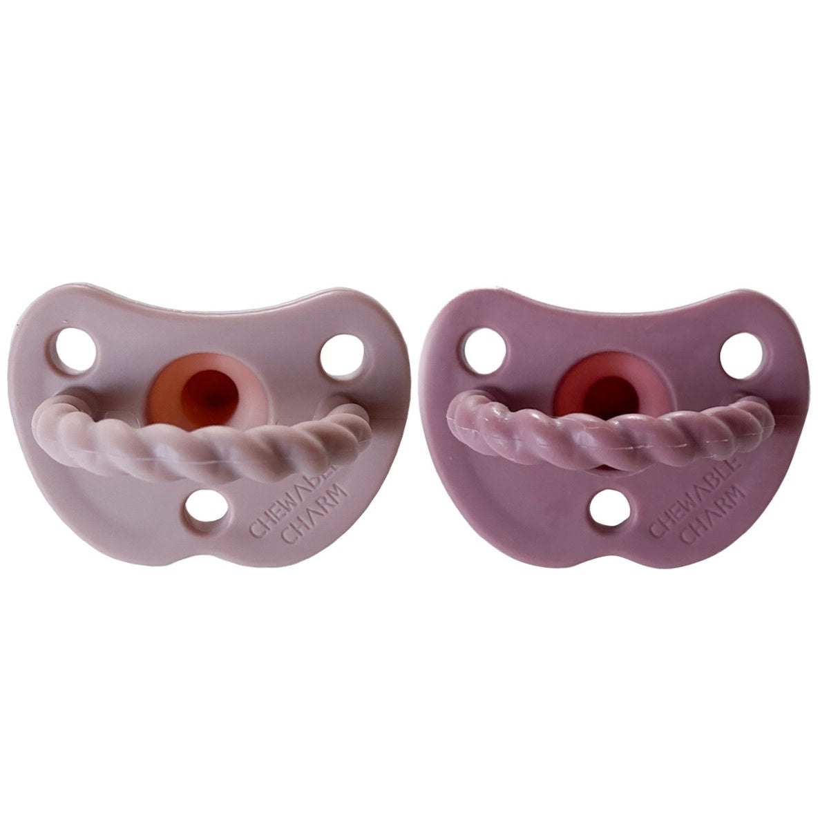 Twirl Pacifier 2 Pack - Mauvewood & Rose