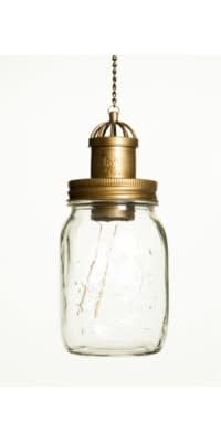 Solar Lamp Mason Jar - Clear - 21"