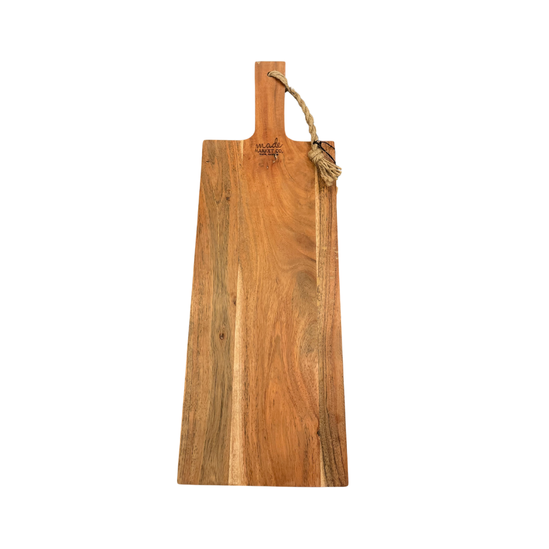 Cutting Board with Braided Handle - Natural