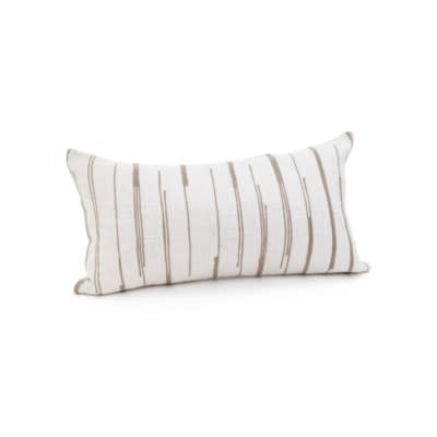 Clement Throw Pillow - White Striped