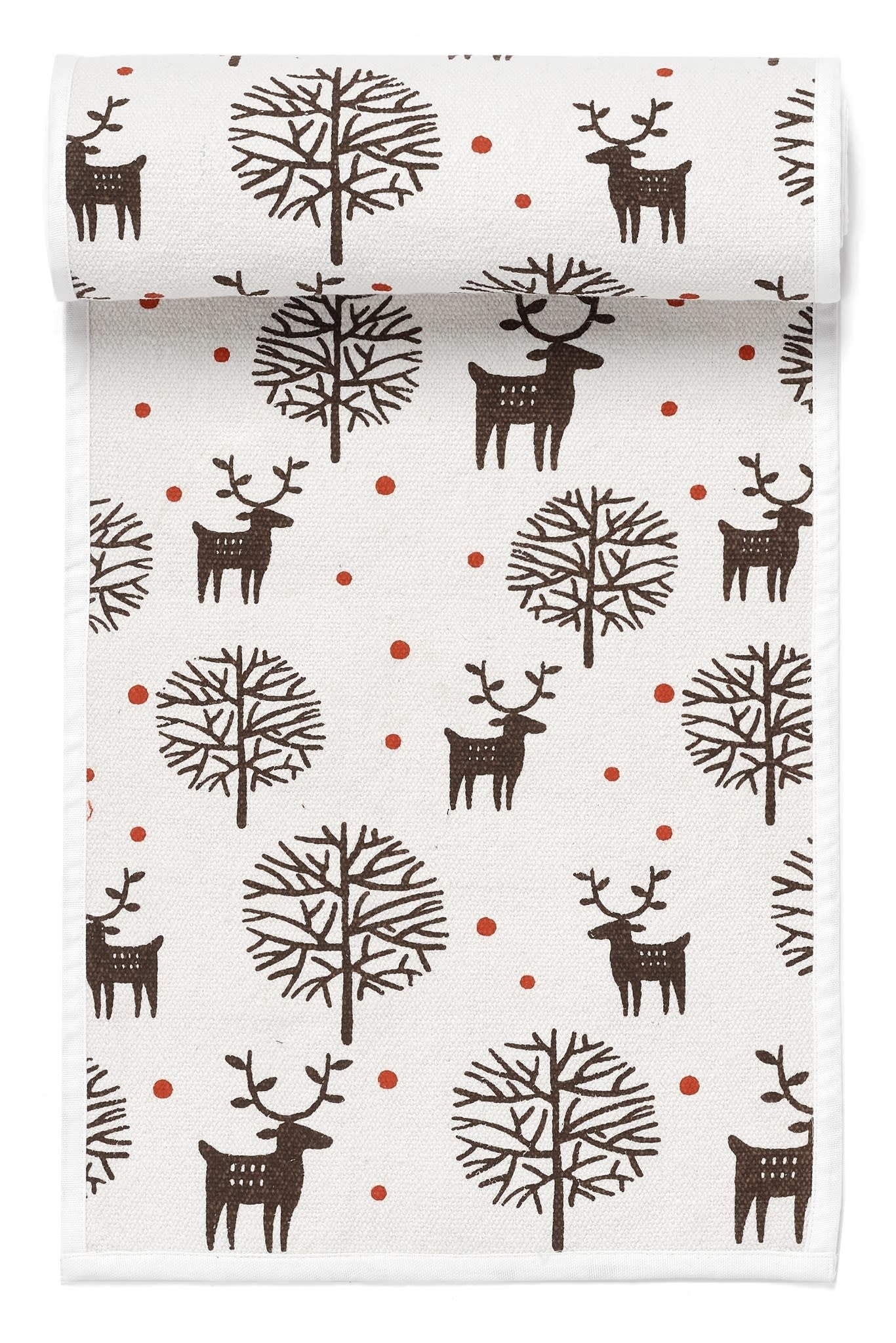 Deer Table Runner - Black/White