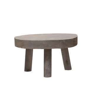 Paulownia Wood Pedestal - Grey Wash