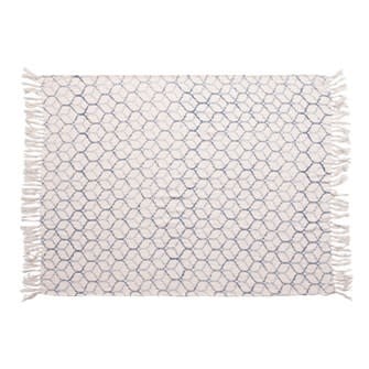 Stonewashed Throw Blanket - Ogee Pattern