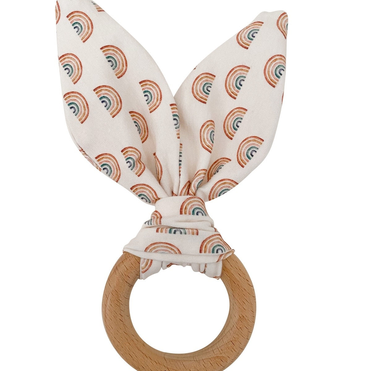 Crinkle Bunny Ears Teether - Rainbow