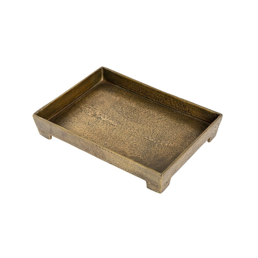 Footed Coffee Table Tray - Small - Bronze