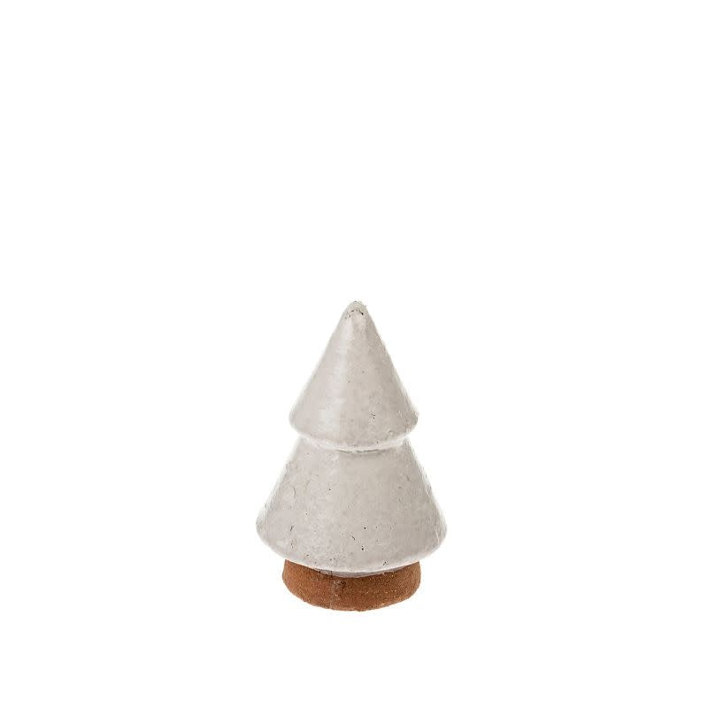 Raw Clay Christmas Tree - Small - White