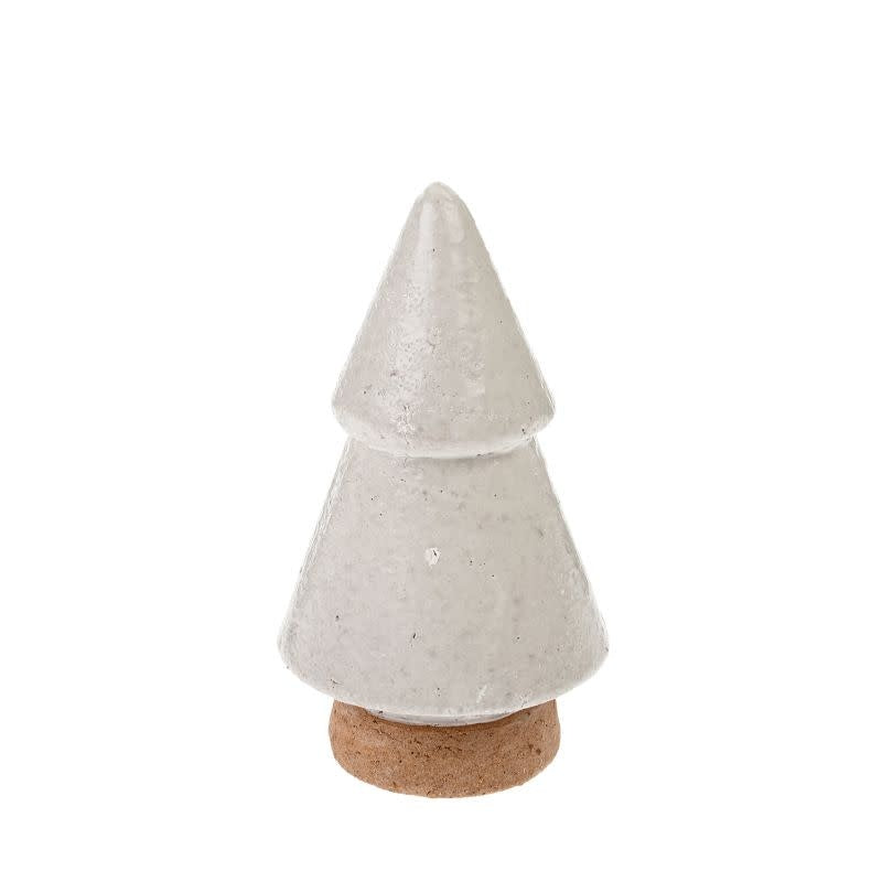 Raw Clay Christmas Tree - Medium - White