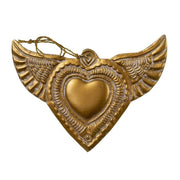 French Heart Milagro Ornament - Gold