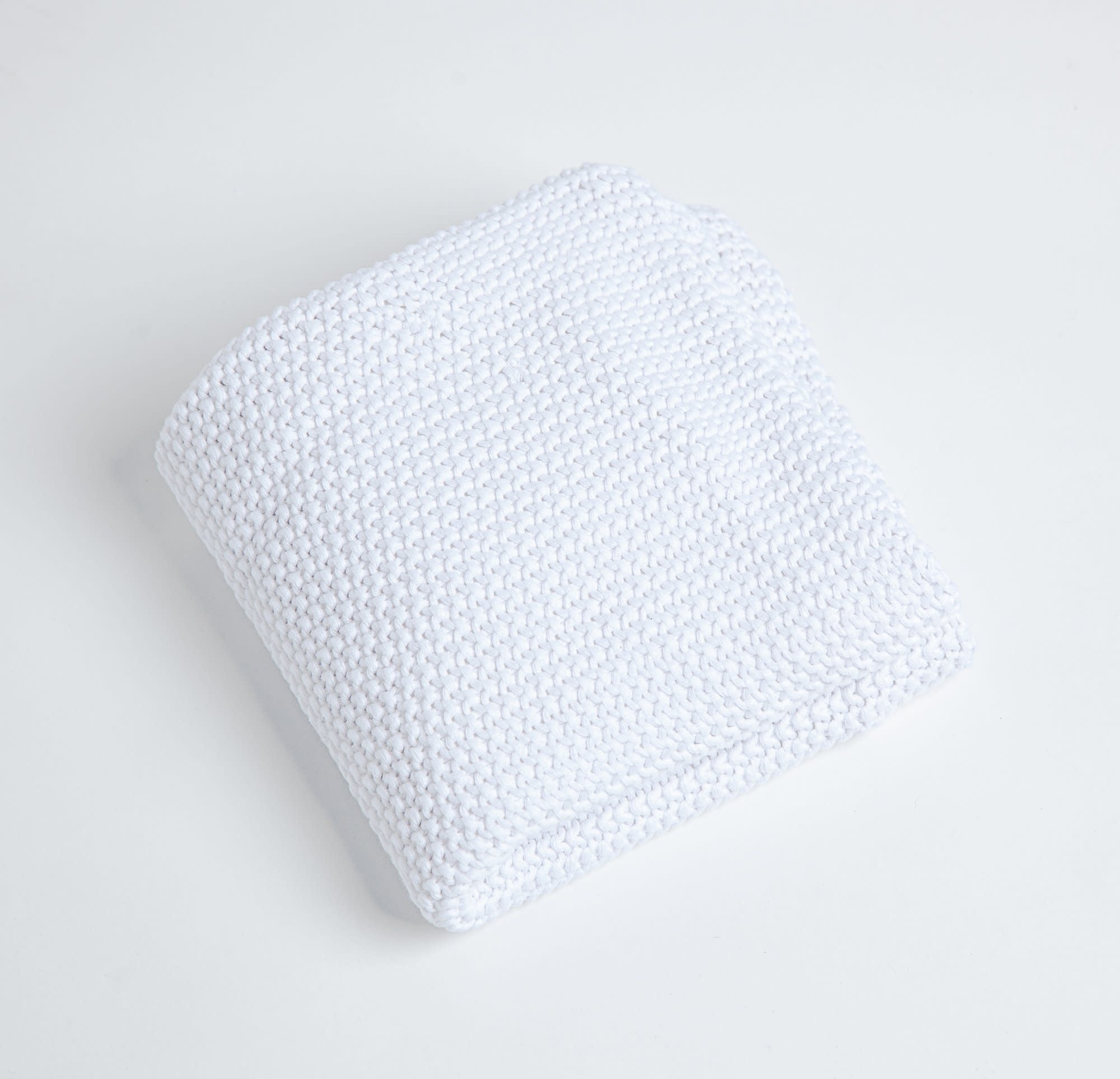 Egan Knitted Coverlet - White - Queen