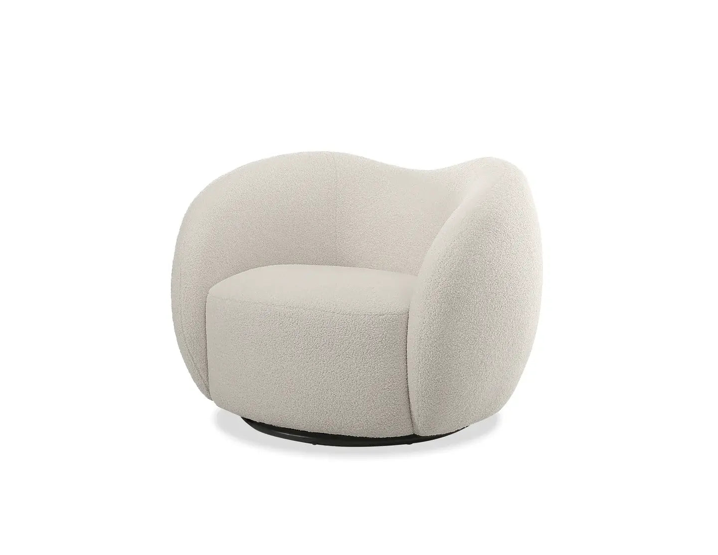 Dune Swivel Lounge Chair - Cream Teddy