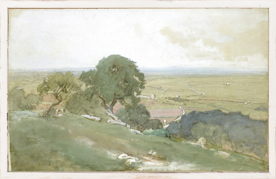 Petite Scapes - Olive Trees at Tivoli C. 1873