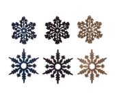 FLOCKED SNOWFLAKE ORNAMENT