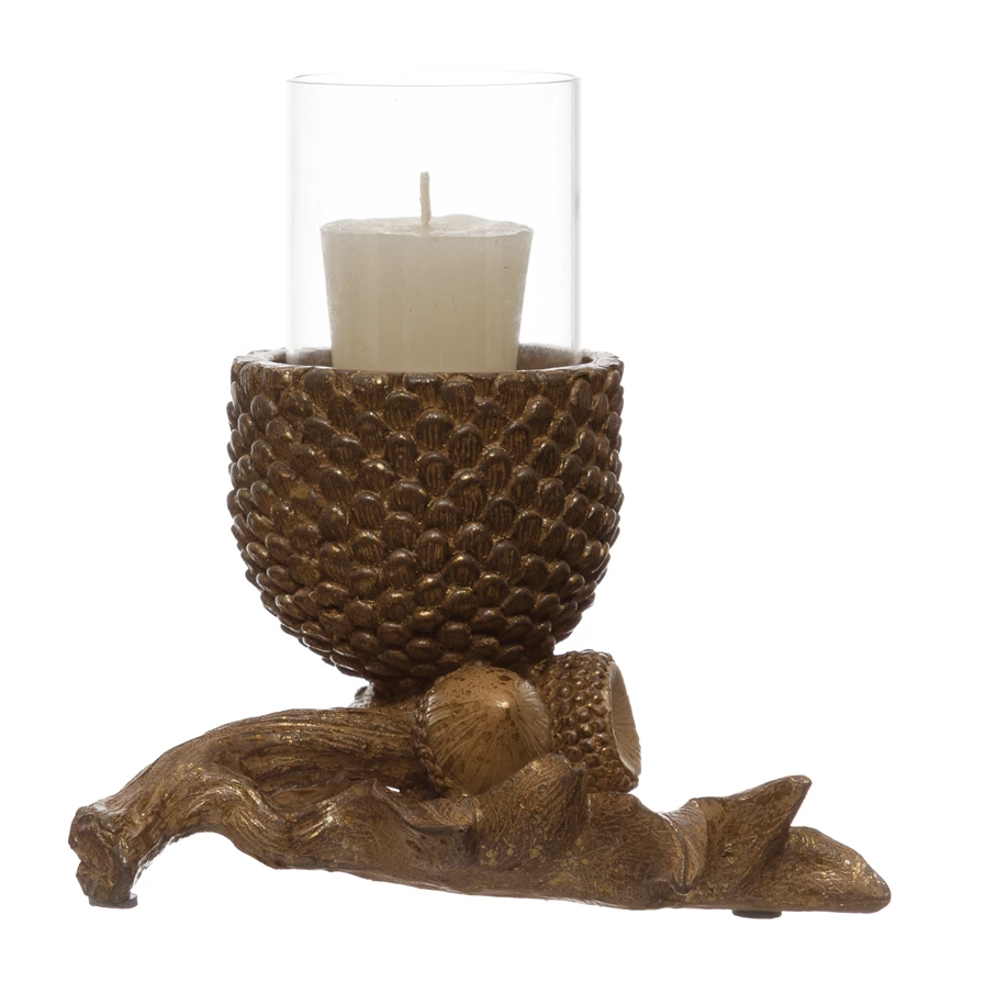 Pinecone Tealight Holder - Bronze