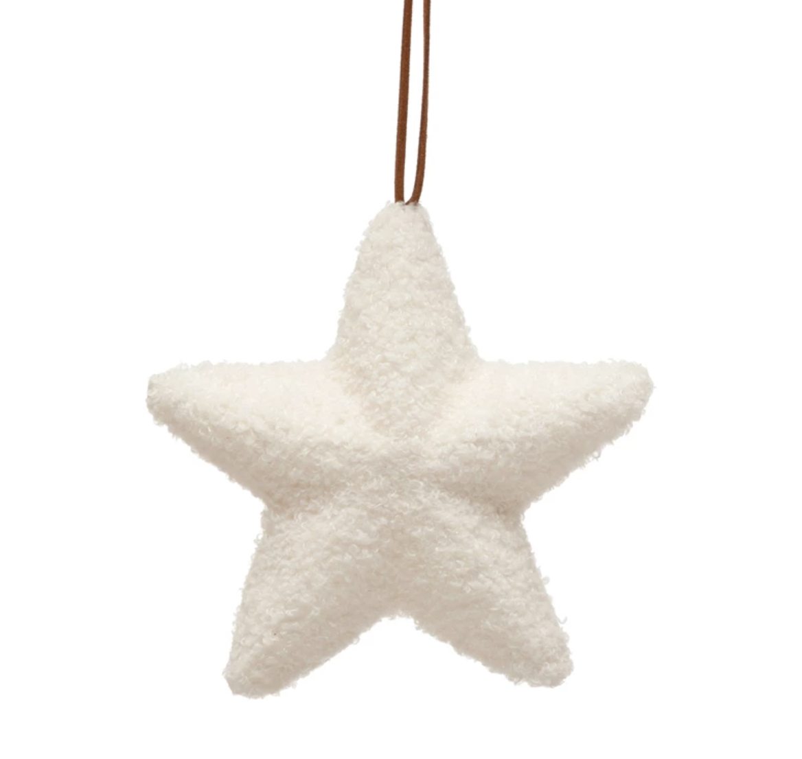 SMALL SHERPA STAR ORNAMENT, CREAM