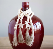 PAULOWINA WOOD BEADS W/ SEASONAL ICONS & JUTE