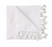 Stitch Weave Throw - White