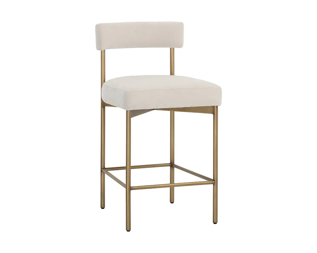 Seneca Counter Stool - Antique Brass/Danny Ivory