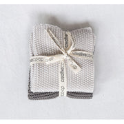 S/2 10.5" Sq Cotton Knit Dish Cloth