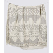 Fleece Lined Throw - Atzi - Light Grey