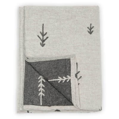 Tree Throw Blanket - White/Grey