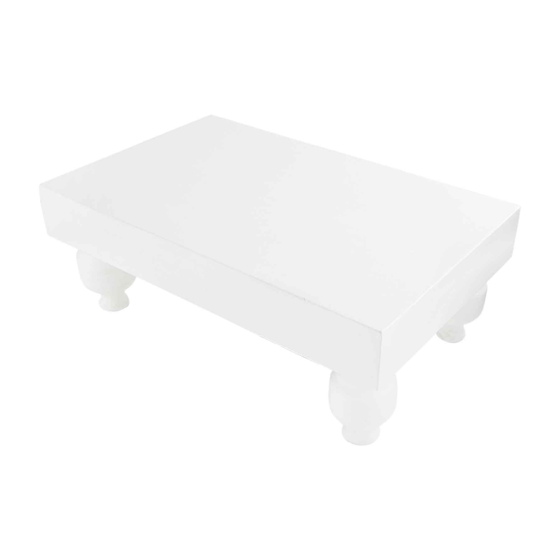 Footed Serving Stand - White