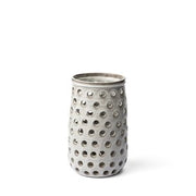 Canasta Rustic White Ceramic Cylindrical Vase
