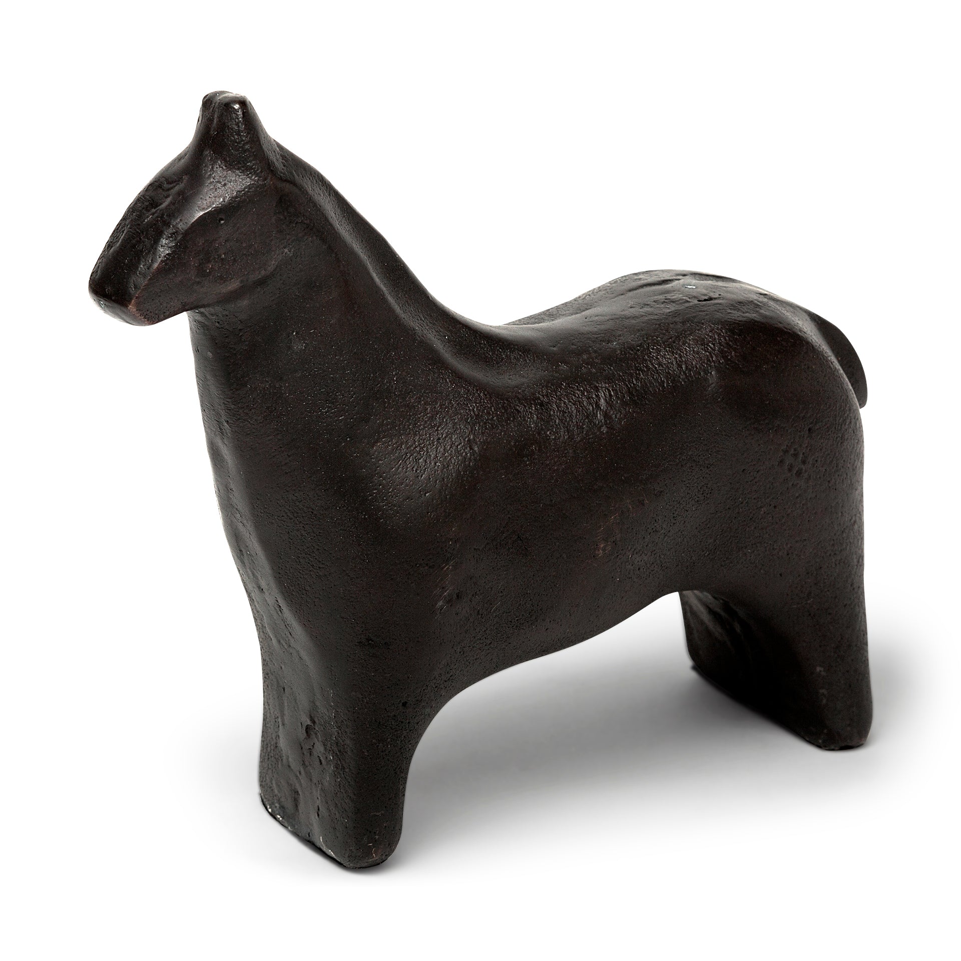 Sphynx Black Cast Aluminum Horse Shaped Object
