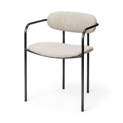 Parker Fabric Seat Metal Frame Dining Chair