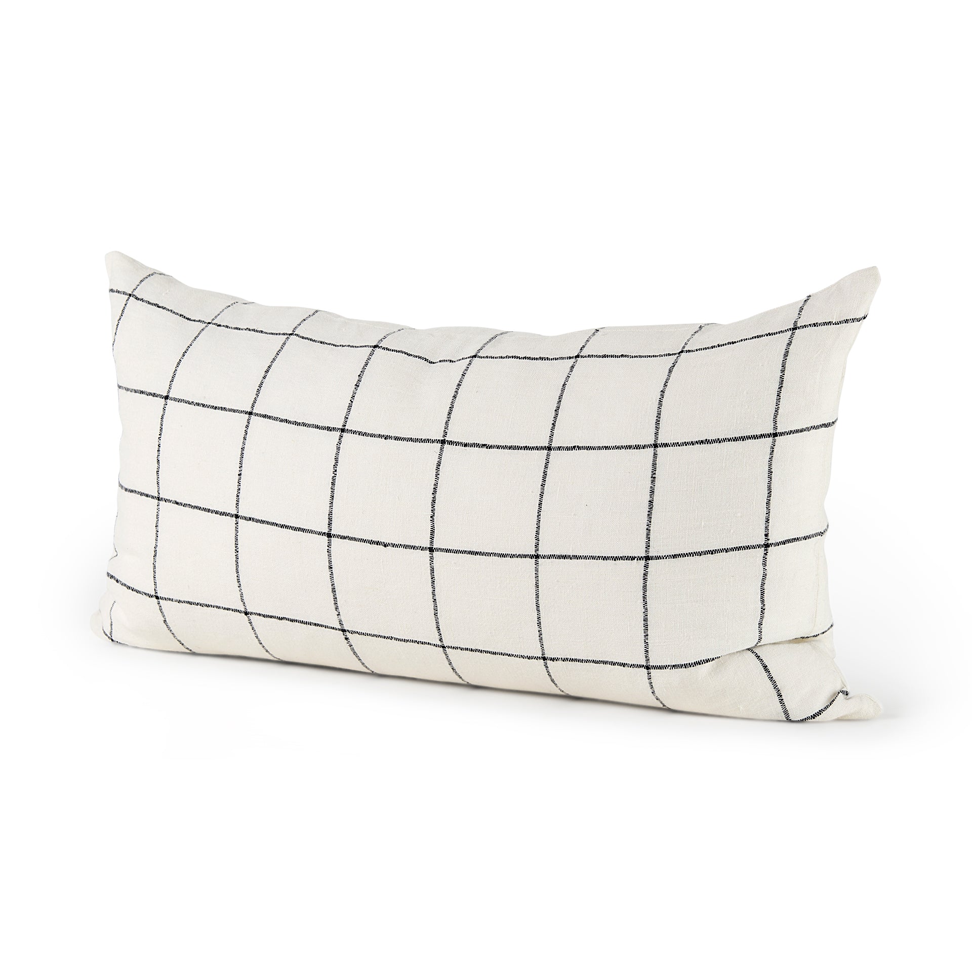 Suzanne White/Black Pattern Decorative Pillow Cover