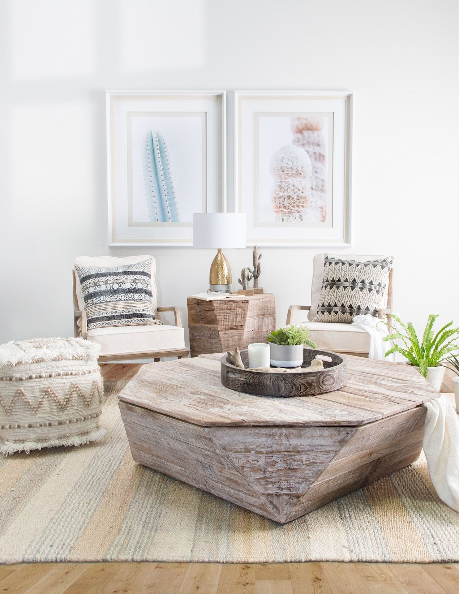 Whittier Brown Wooden Mirrored Base Tray