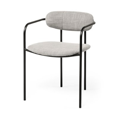 Parker Fabric Seat Metal Frame Dining Chair